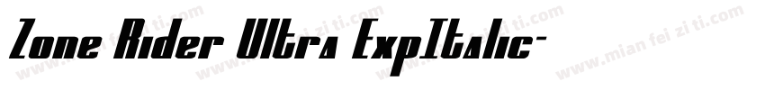 Zone Rider Ultra ExpItalic字体转换